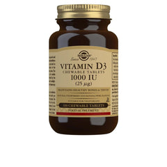 SOLGAR-VITAMINA D3 1000 UI 25 µg 100 comprimidos mastigáveis-DrShampoo - Perfumaria e Cosmética
