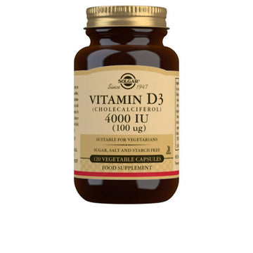 SOLGAR-VITAMINA D3 4000 UI 100 µg Colecalciferol 120 cápsulas vegetais-DrShampoo - Perfumaria e Cosmética Imagem principal do produto