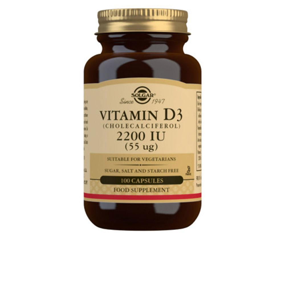 SOLGAR-Vitamina D3 2200 UI 55 mcg 100 Vcaps-DrShampoo - Perfumaria e Cosmética