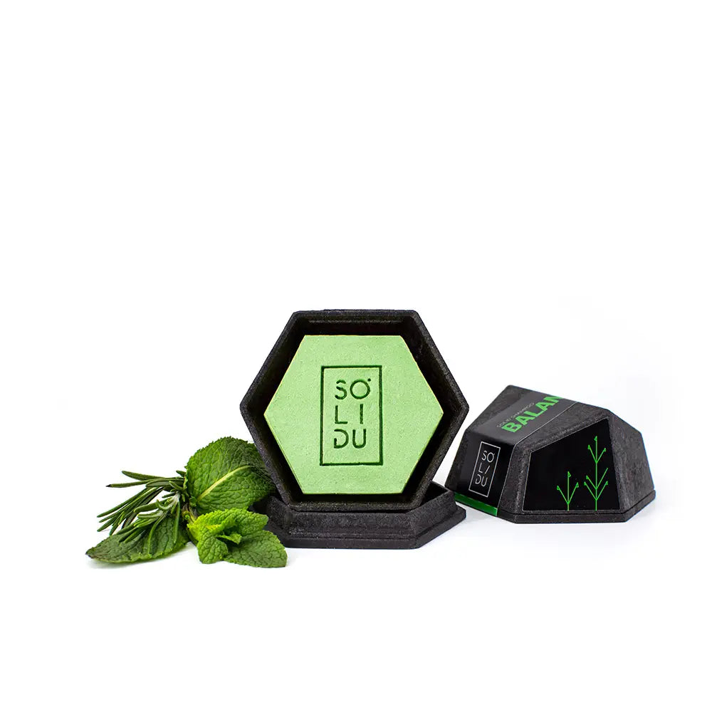 SOLIDU-THE BALANCE shampoo cabelo oleoso alecrim e menta em barra 70 gr-DrShampoo - Perfumaria e Cosmética