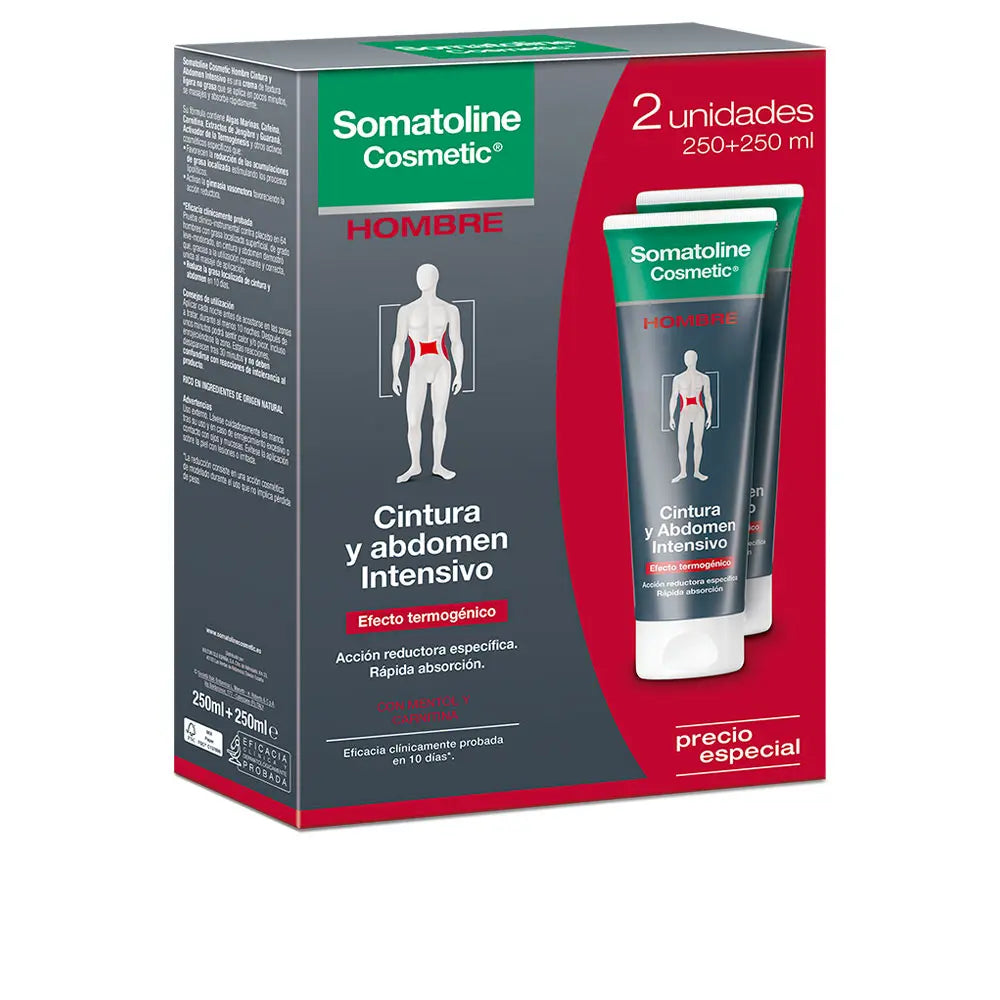 SOMATOLINE COSMETIC-Homem CINTURA & ABDOMEN REDUCTOR INTENSIVO SET 2 x 250 ml-DrShampoo - Perfumaria e Cosmética