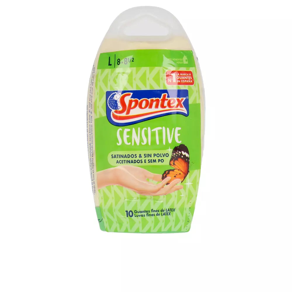 SPONTEX-LATEX SENSITIVE luvas de cetim sem pó tamanho L-DrShampoo - Perfumaria e Cosmética