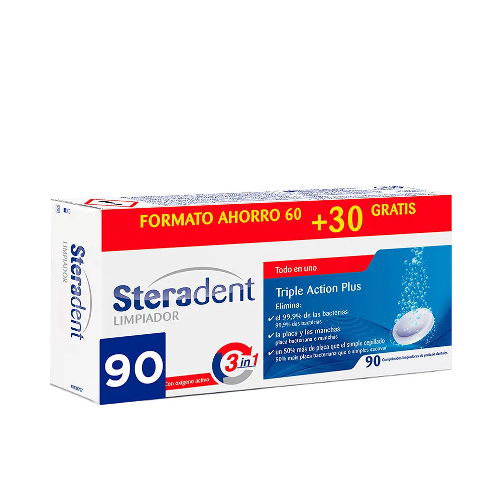 STERADENT-TRIPLA AÇÃO comprimidos 90 u-DrShampoo - Perfumaria e Cosmética