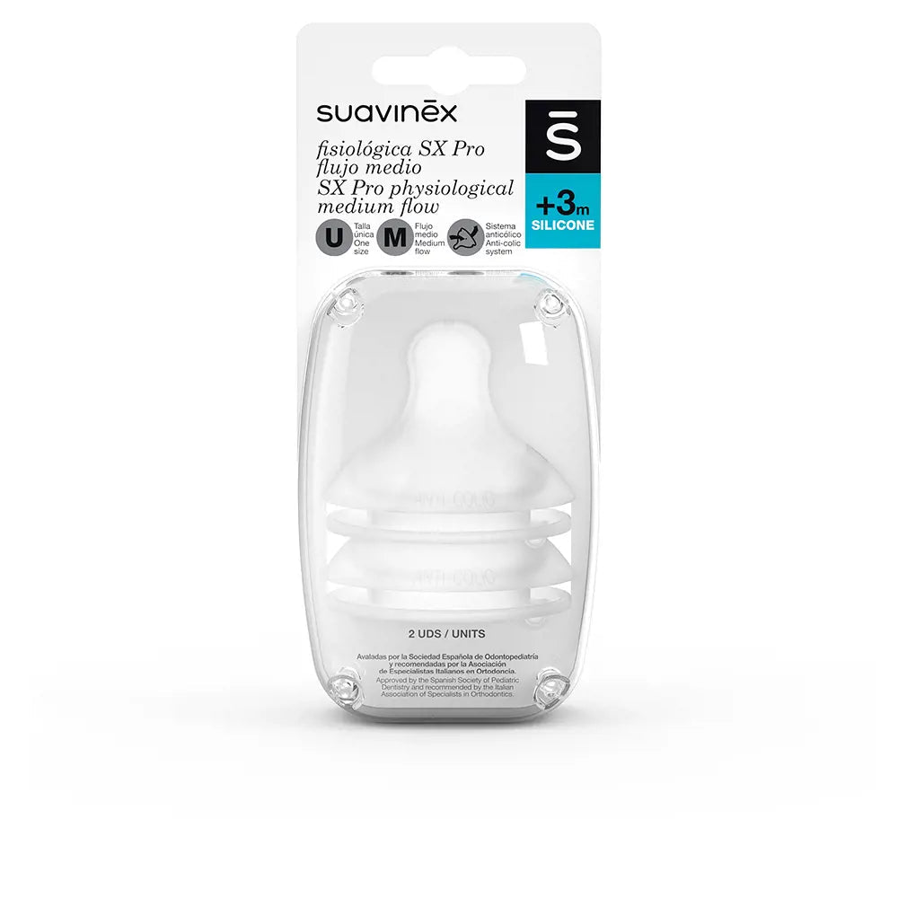 SUAVINEX-Fluxo de silicone NIPPLE fisiológico M 2 u-DrShampoo - Perfumaria e Cosmética