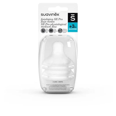 SUAVINEX-Fluxo de silicone NIPPLE fisiológico M 2 u-DrShampoo - Perfumaria e Cosmética