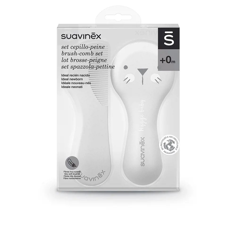 SUAVINEX-LOTE DE ESCOVAS PARA BEBÊS WHITE HYGGE 2 unidades-DrShampoo - Perfumaria e Cosmética