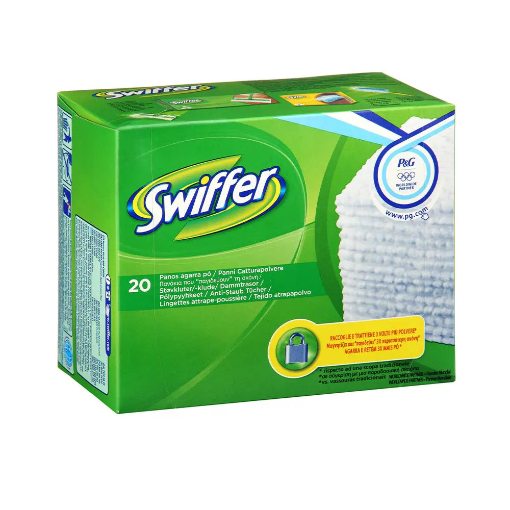 SWIFFER-Recarga seca para esfregona antipoeira x 20 unidades-DrShampoo - Perfumaria e Cosmética