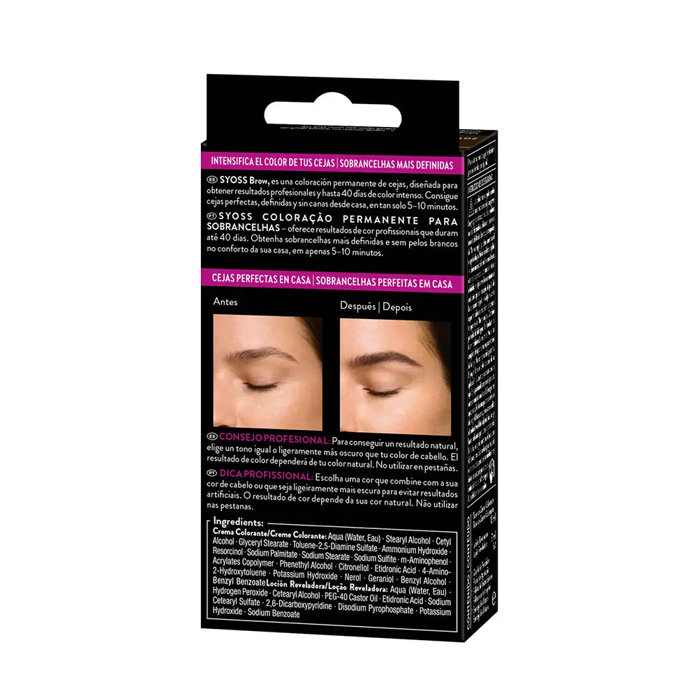 SYOSS-BROW TINT sobrancelhas permanentes Castanho Escuro 1 u.-DrShampoo - Perfumaria e Cosmética