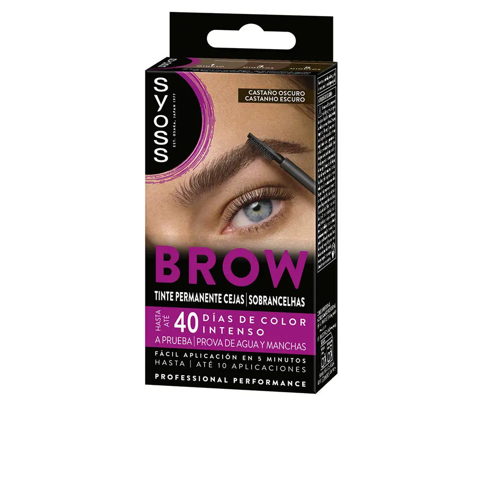 SYOSS-BROW TINT sobrancelhas permanentes Castanho Escuro 1 u.-DrShampoo - Perfumaria e Cosmética