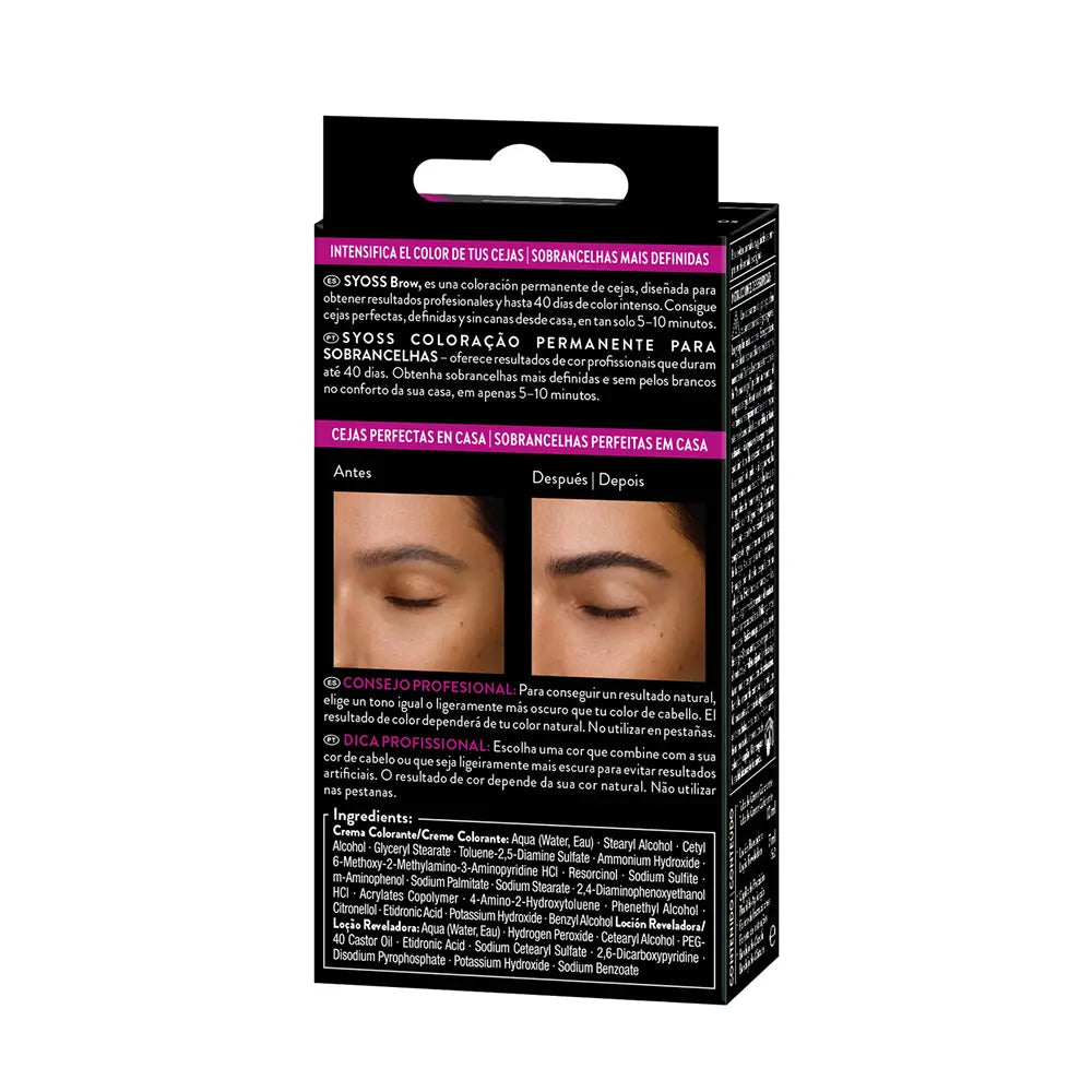 SYOSS-BROW TINT sobrancelhas permanentes Preto 1 u.-DrShampoo - Perfumaria e Cosmética