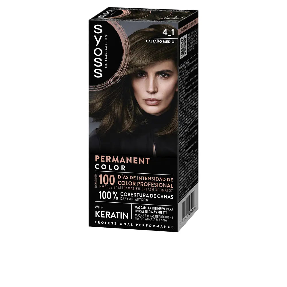 SYOSS-COLORAÇÃO PERMANENTE 41 Castano Medio 1 u.-DrShampoo - Perfumaria e Cosmética