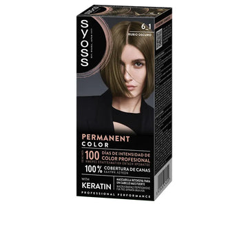 SYOSS-COR COLORAÇÃO PERMANENTE 61 Rubio Oscuro 1 u.-DrShampoo - Perfumaria e Cosmética Image principale du produit