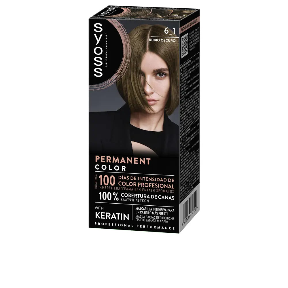 SYOSS-COR COLORAÇÃO PERMANENTE 61 Rubio Oscuro 1 u.-DrShampoo - Perfumaria e Cosmética