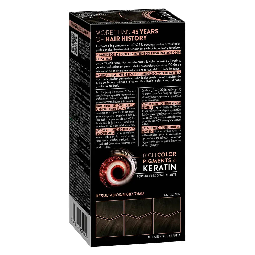 SYOSS-COR DE CABELO PERMANENTE 31 Castano Oscuro 1 u.-DrShampoo - Perfumaria e Cosmética