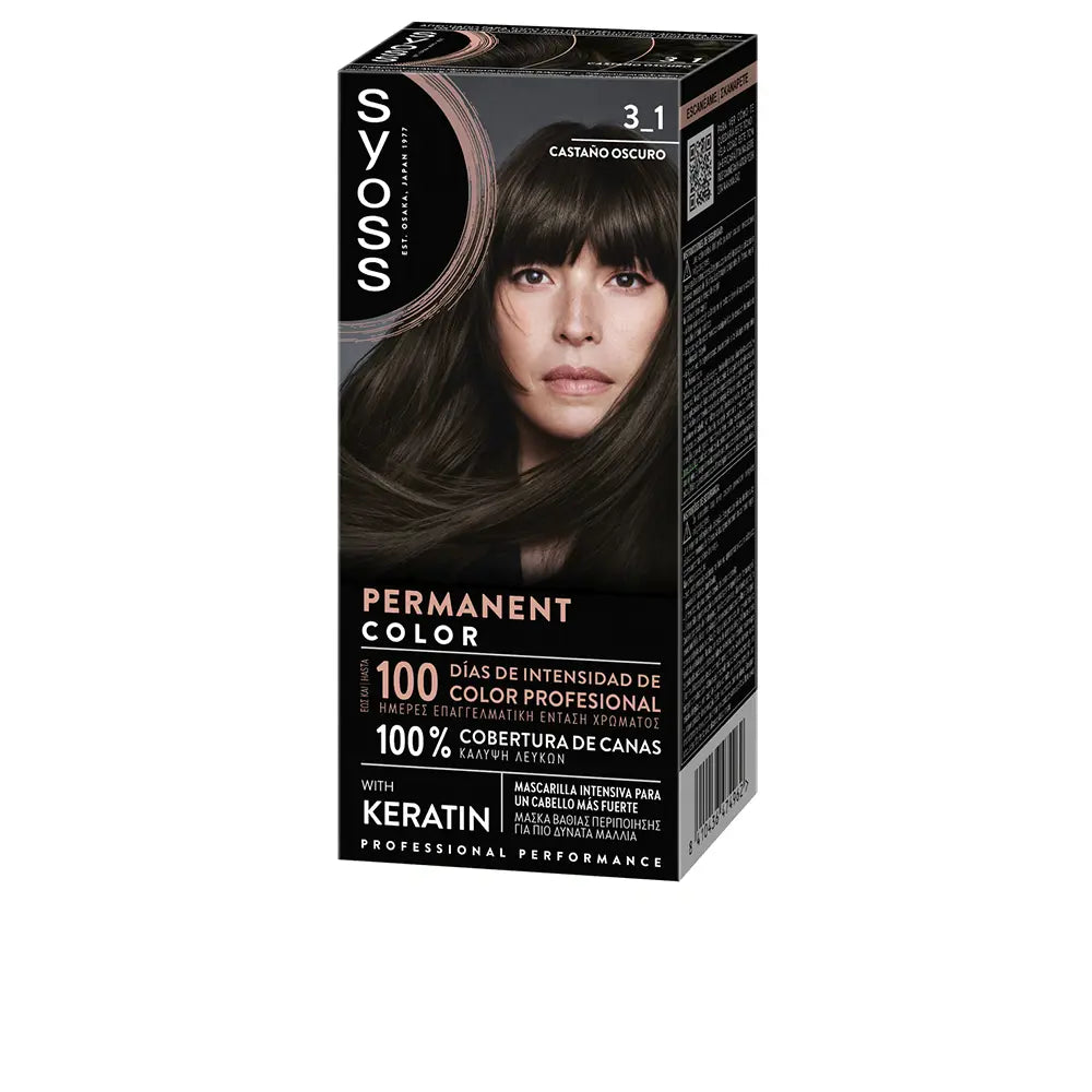 SYOSS-COR DE CABELO PERMANENTE 31 Castano Oscuro 1 u.-DrShampoo - Perfumaria e Cosmética