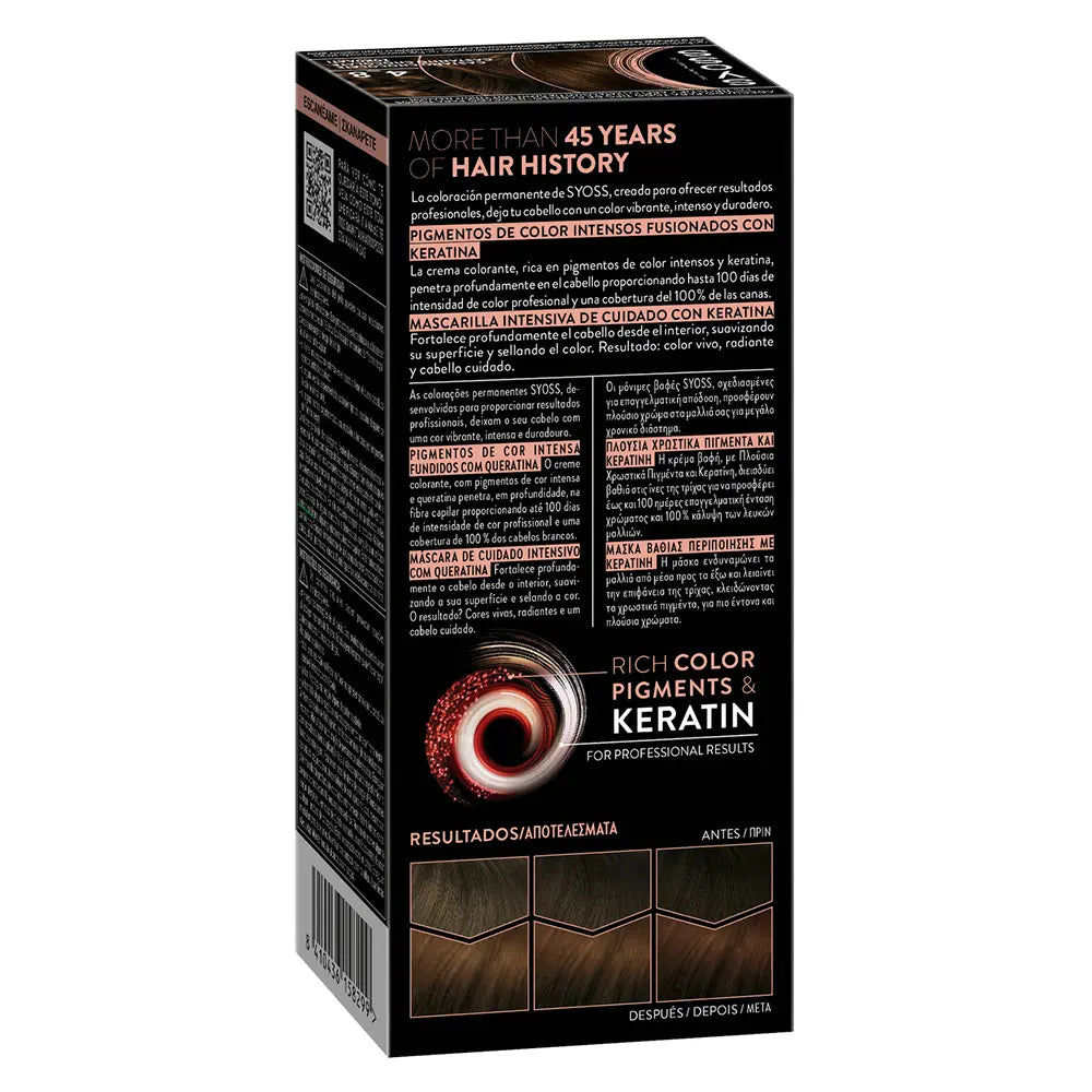 SYOSS-COR DE CABELO PERMANENTE 48 Castano Chocolate 1 u.-DrShampoo - Perfumaria e Cosmética