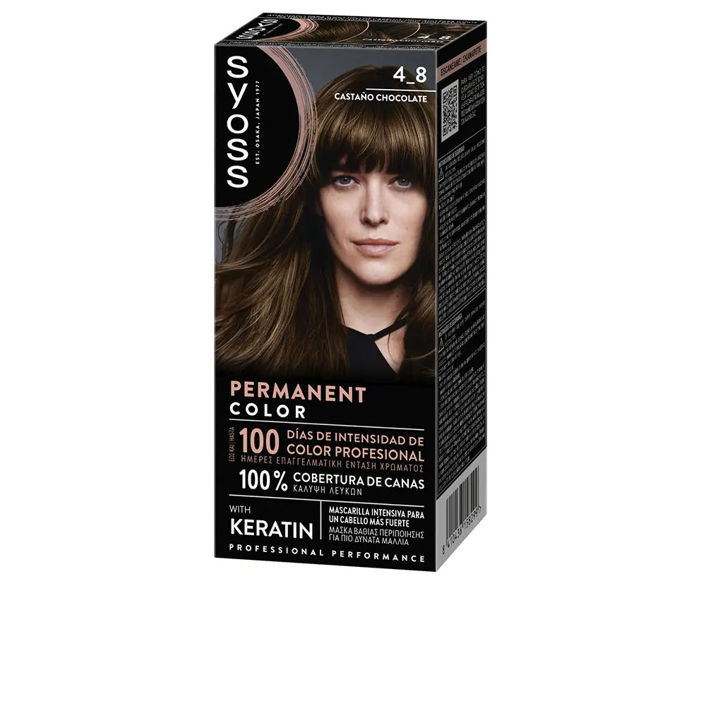 SYOSS-COR DE CABELO PERMANENTE 48 Castano Chocolate 1 u.-DrShampoo - Perfumaria e Cosmética