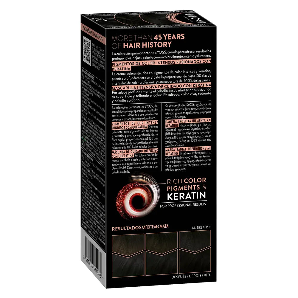 SYOSS-COR PERMANENTE 11 Negro 1 u.-DrShampoo - Perfumaria e Cosmética