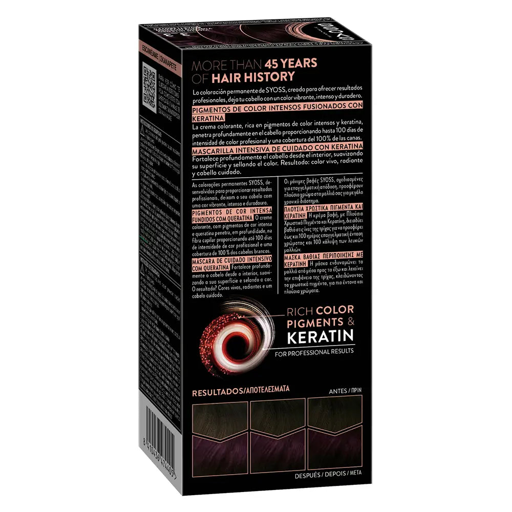 SYOSS-COR PERMANENTE 33 Violino Intenso 1 u.-DrShampoo - Perfumaria e Cosmética