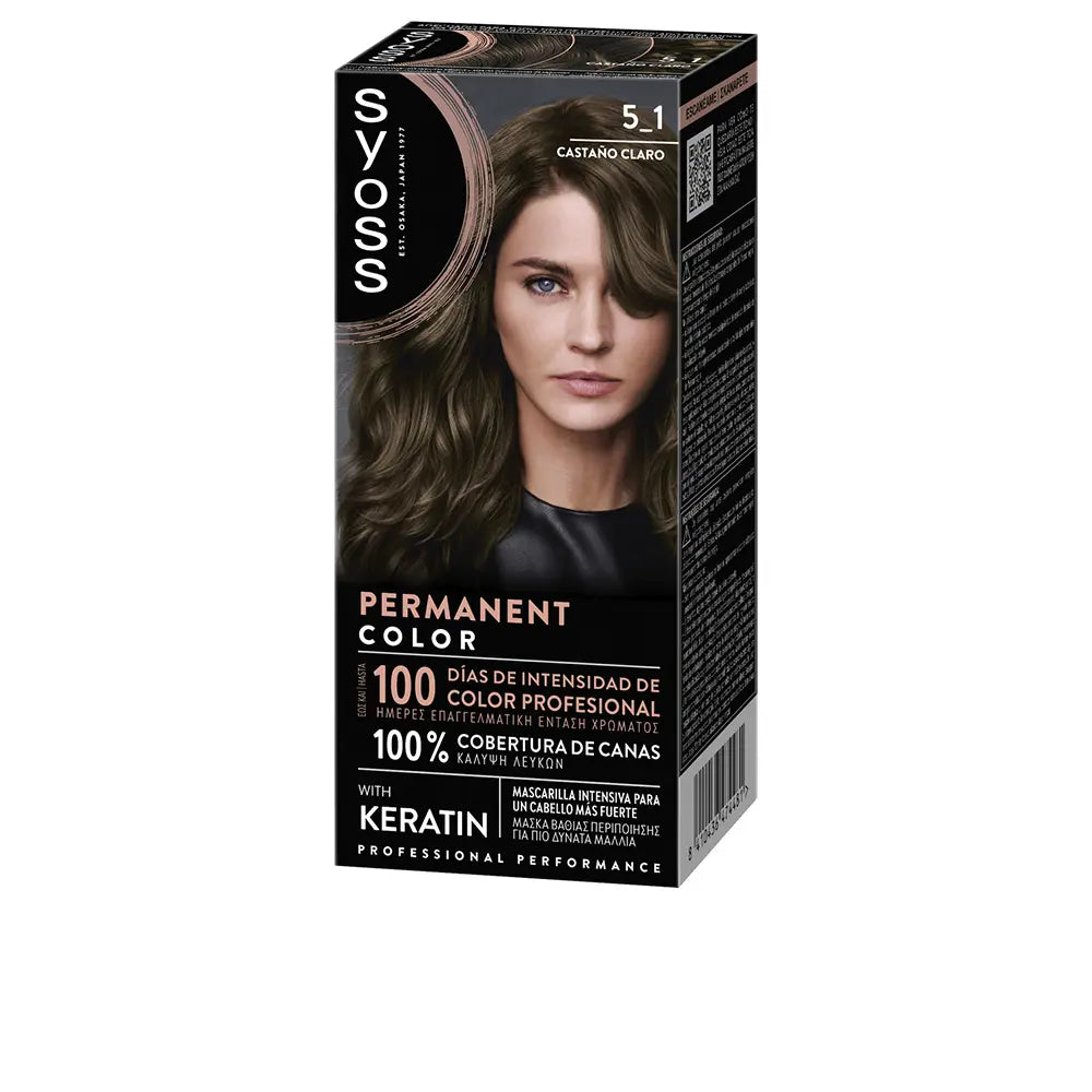 SYOSS-COR PERMANENTE 51 Castano Claro 1 u.-DrShampoo - Perfumaria e Cosmética