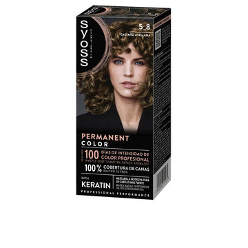SYOSS-COR PERMANENTE 58 Castano Avellana 1 u.-DrShampoo - Perfumaria e Cosmética Image principale du produit