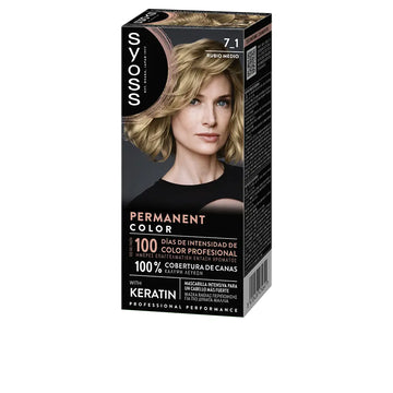 SYOSS-COR PERMANENTE 71 Rubio Medio 1 u.-DrShampoo - Perfumaria e Cosmética Image principale du produit