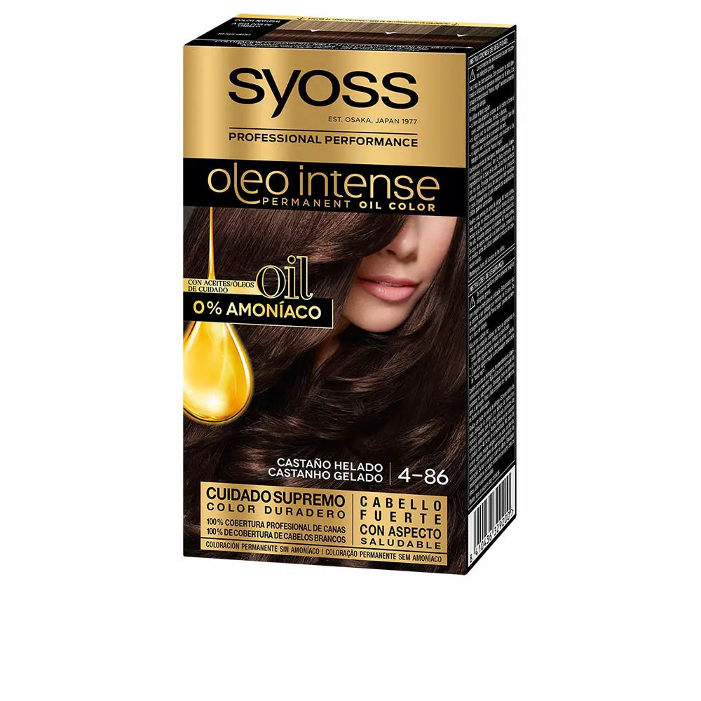 SYOSS-OLIO INTENSE cor de cabelo sem amônia 486 castanha congelada 5 pz-DrShampoo - Perfumaria e Cosmética