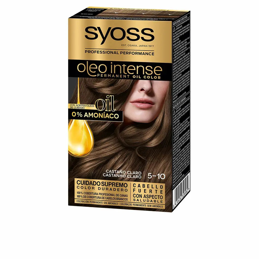 SYOSS-OLIO INTENSE cor de cabelo sem amônia 510 castanho claro 5 pz-DrShampoo - Perfumaria e Cosmética