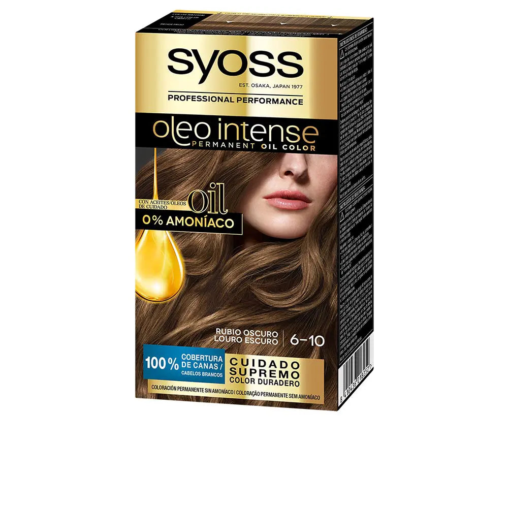 SYOSS-OLIO INTENSE cor de cabelo sem amônia 610 loiro escuro 5 pz-DrShampoo - Perfumaria e Cosmética