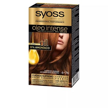 SYOSS-OLIO INTENSE cor de cabelo sem amônia 676 âmbar cobre 5 pz-DrShampoo - Perfumaria e Cosmética Imagem principal do produto