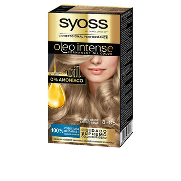 SYOSS-OLIO INTENSE cor de cabelo sem amônia 805 loiro bege 5 pz-DrShampoo - Perfumaria e Cosmética Imagem principal do produto
