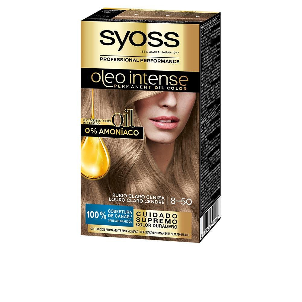 SYOSS-OLIO INTENSE cor de cabelo sem amônia 850 cinzas loiro 5 pz-DrShampoo - Perfumaria e Cosmética