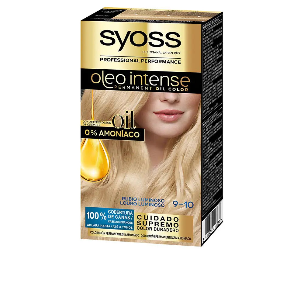 SYOSS-OLIO INTENSE cor de cabelo sem amônia 910 loiro luminoso 5 pz-DrShampoo - Perfumaria e Cosmética