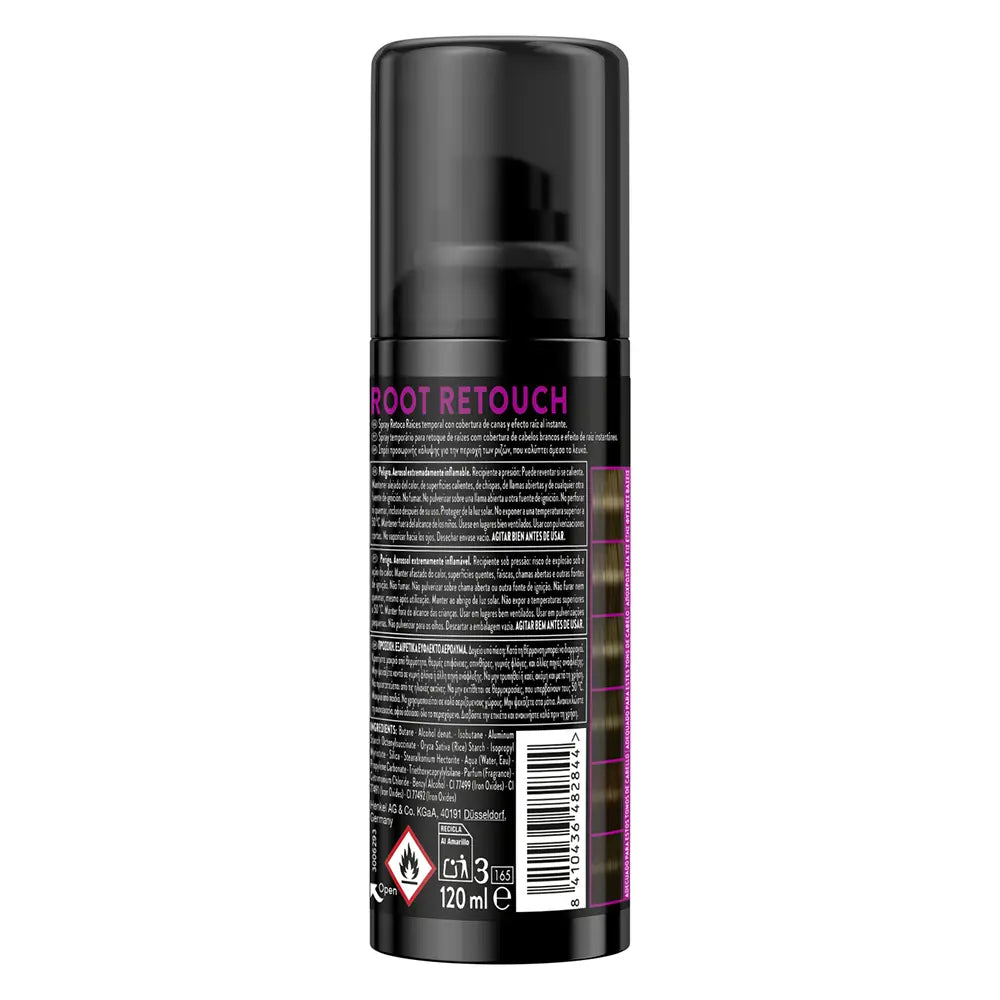 SYOSS-ROOT RETOUCH spray de retoque de raízes Castanho Escuro 120 ml.-DrShampoo - Perfumaria e Cosmética