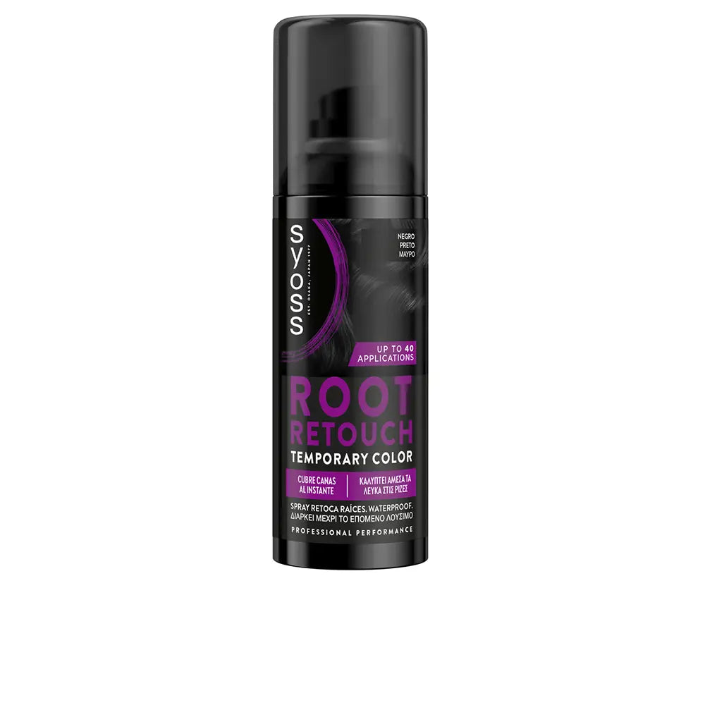 SYOSS-SPRAY DE RETOQUE DE RAÍZES Preto 120 ml-DrShampoo - Perfumaria e Cosmética