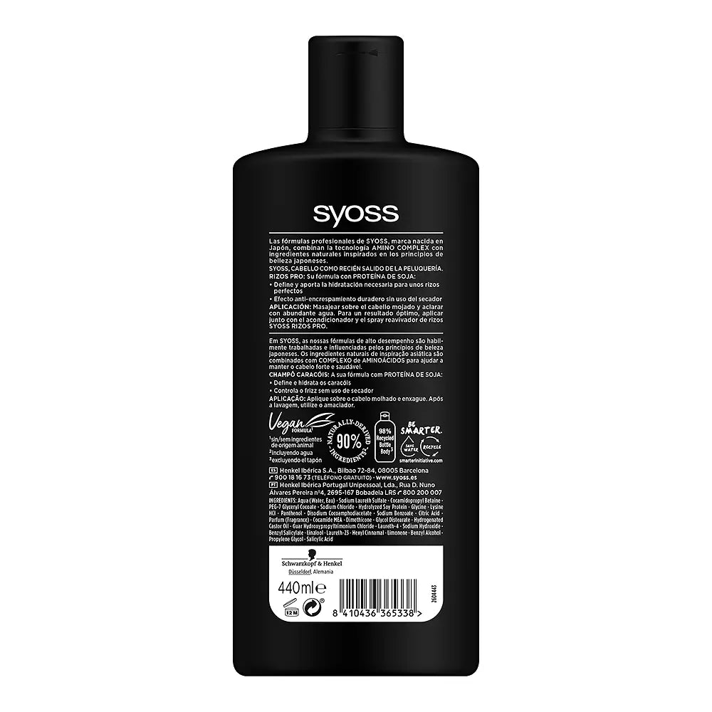 SYOSS-cachos PRO shampoo para cabelos ondulados ou cacheados 440 ml-DrShampoo - Perfumaria e Cosmética