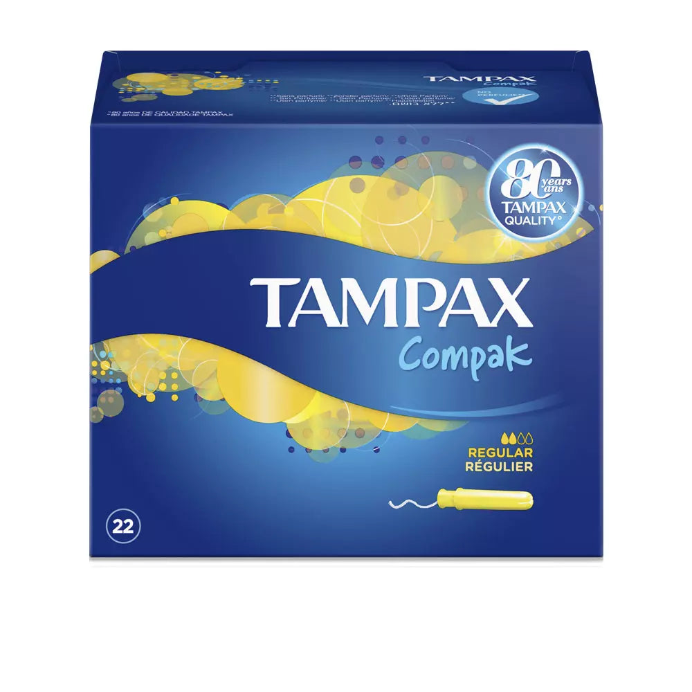 TAMPAX-TAMPAX COMPAK tampão regular 22 unidades-DrShampoo - Perfumaria e Cosmética