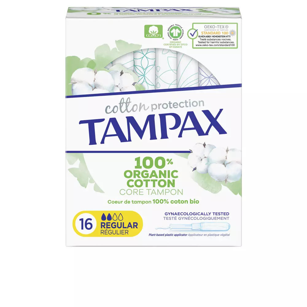 TAMPAX-Tampão TAMPAX ORGANIC REGULAR 16 unidades-DrShampoo - Perfumaria e Cosmética