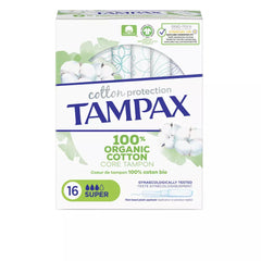 TAMPAX-Tampão TAMPAX ORGANIC SUPER 16 unidades-DrShampoo - Perfumaria e Cosmética
