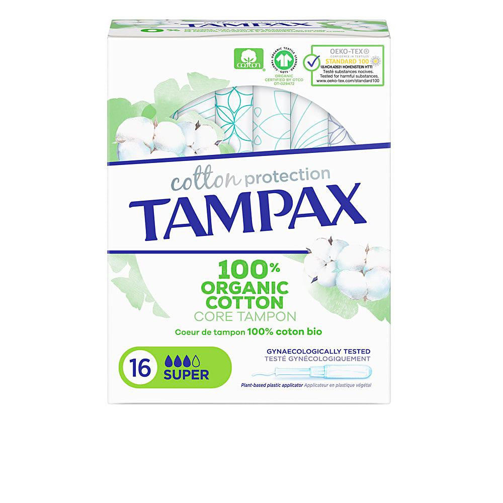 TAMPAX-Tampão TAMPAX ORGANIC SUPER 16 unidades-DrShampoo - Perfumaria e Cosmética