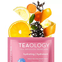 TEAOLOGY-FACE AND NECK peach tea hyaluronic mask 21 ml-DrShampoo - Perfumaria e Cosmética