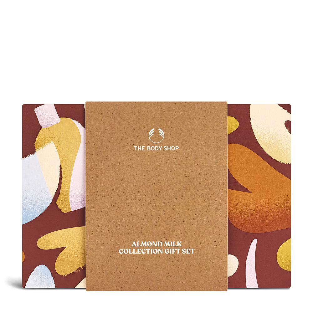 THE BODY SHOP-LEITE DE AMÊNDOAS MÉDIO ESTUCHE 4 pçs.-DrShampoo - Perfumaria e Cosmética