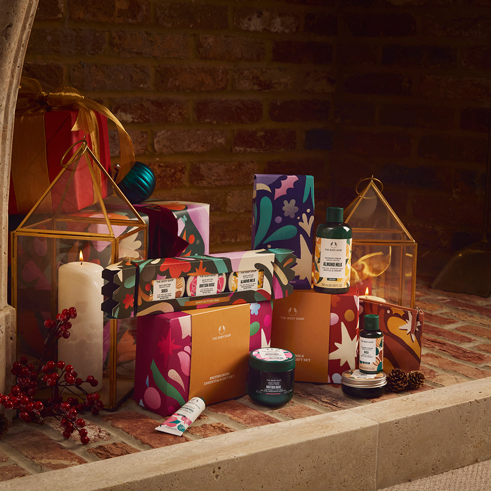 THE BODY SHOP-PEQUENO ESTOJO BRITISH ROSE 3 pçs.-DrShampoo - Perfumaria e Cosmética