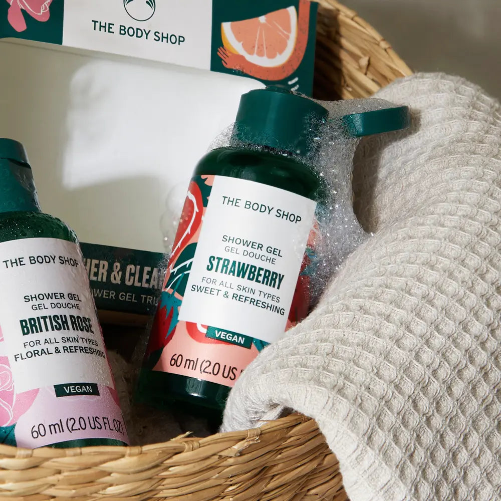 THE BODY SHOP-gel de banho STRAWBERRY 60 ml-DrShampoo - Perfumaria e Cosmética