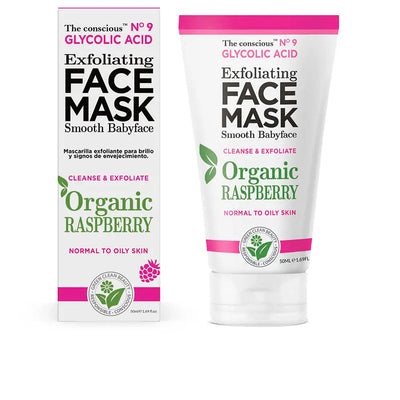 THE CONSCIOUS™-ÁCIDO GLICÓLICO máscara facial esfoliante framboesa orgânica 50 ml-DrShampoo - Perfumaria e Cosmética