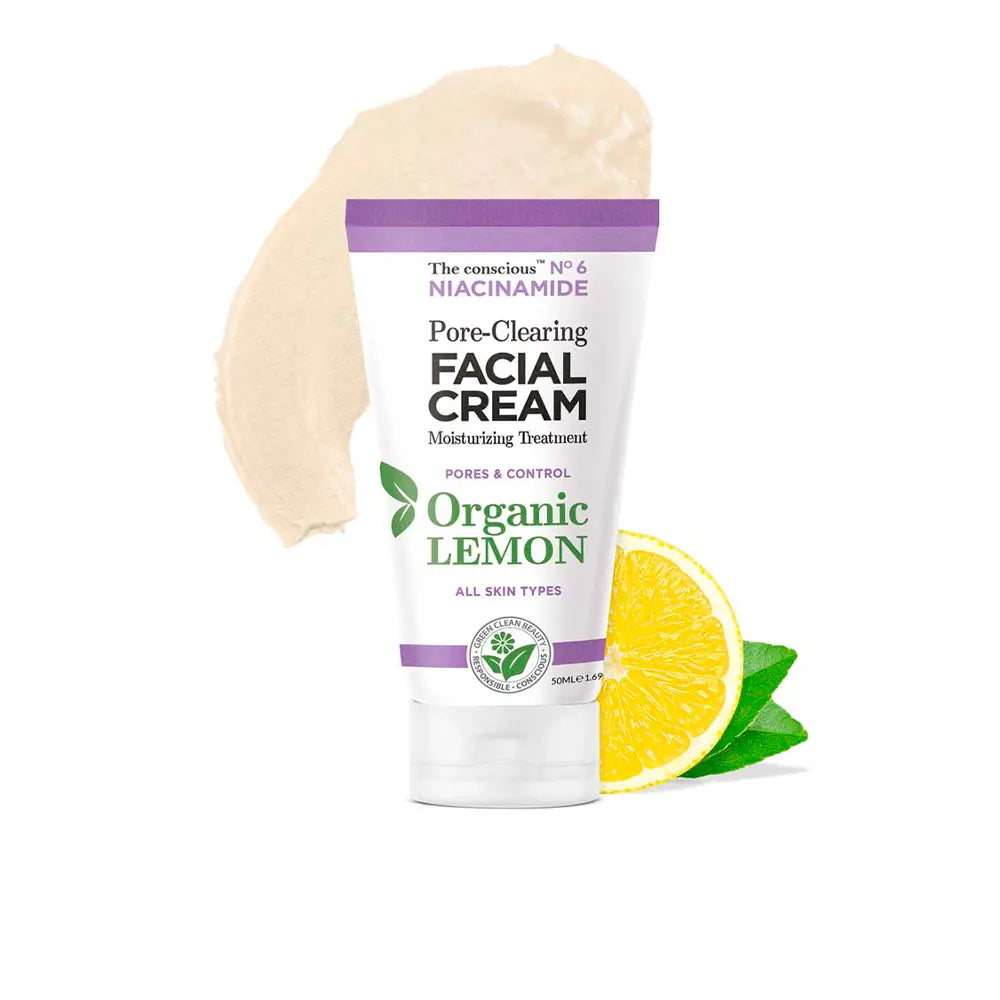 THE CONSCIOUS™-NIACINAMIDE creme facial clareador de poros limão orgânico 50 ml-DrShampoo - Perfumaria e Cosmética