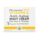 THE CONSCIOUS™-VITAMINA C creme de noite antienvelhecimento orgânico framboesa 50 ml-DrShampoo - Perfumaria e Cosmética