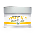 THE CONSCIOUS™-VITAMINA C creme de noite antienvelhecimento orgânico framboesa 50 ml-DrShampoo - Perfumaria e Cosmética