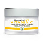 THE CONSCIOUS™-VITAMINA C creme de noite antienvelhecimento orgânico framboesa 50 ml-DrShampoo - Perfumaria e Cosmética