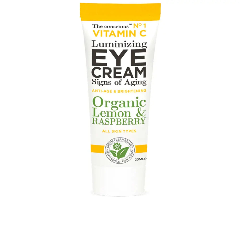 THE CONSCIOUS™-VITAMINA C creme iluminador de olhos orgânico limão e framboesa 30 ml-DrShampoo - Perfumaria e Cosmética